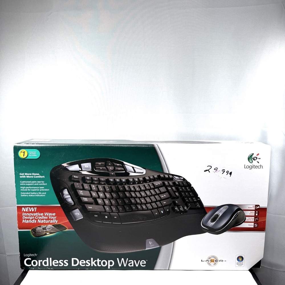 Logitech Comfort Wireless Wave Keyboard Y-RCP140 Combo with Mouse and Dongle